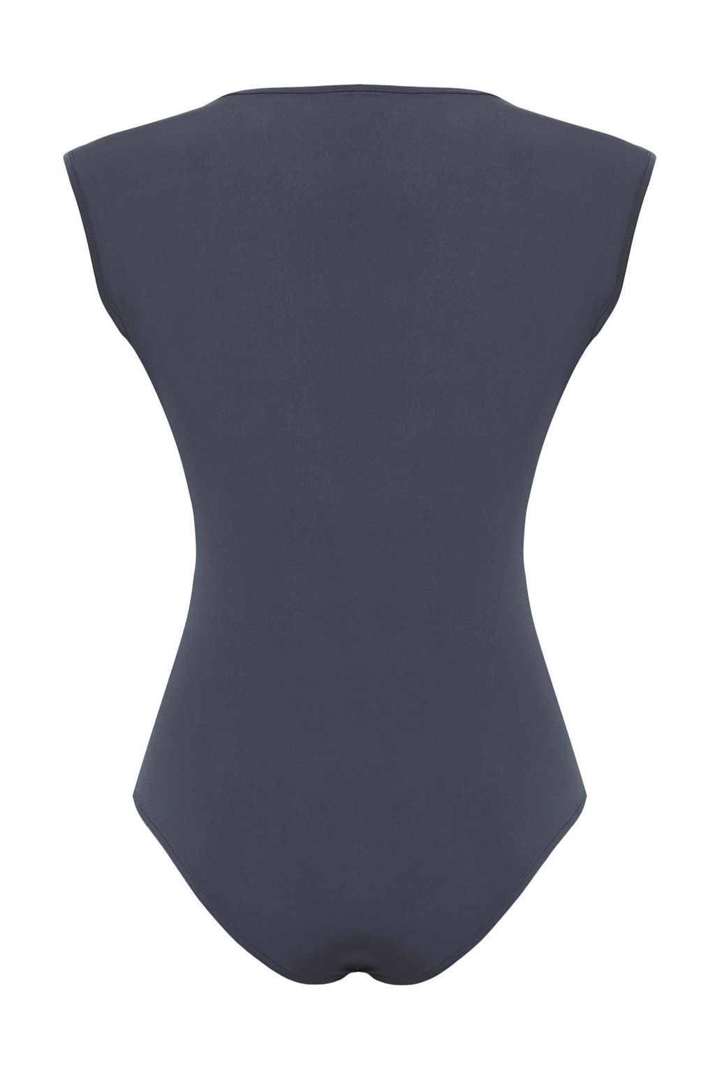 Antrasit Baglama Detayl? V Yaka Fitted/Vucuda Oturan Esnek C?tc?tl? Orme Body TWOSS23BD00055