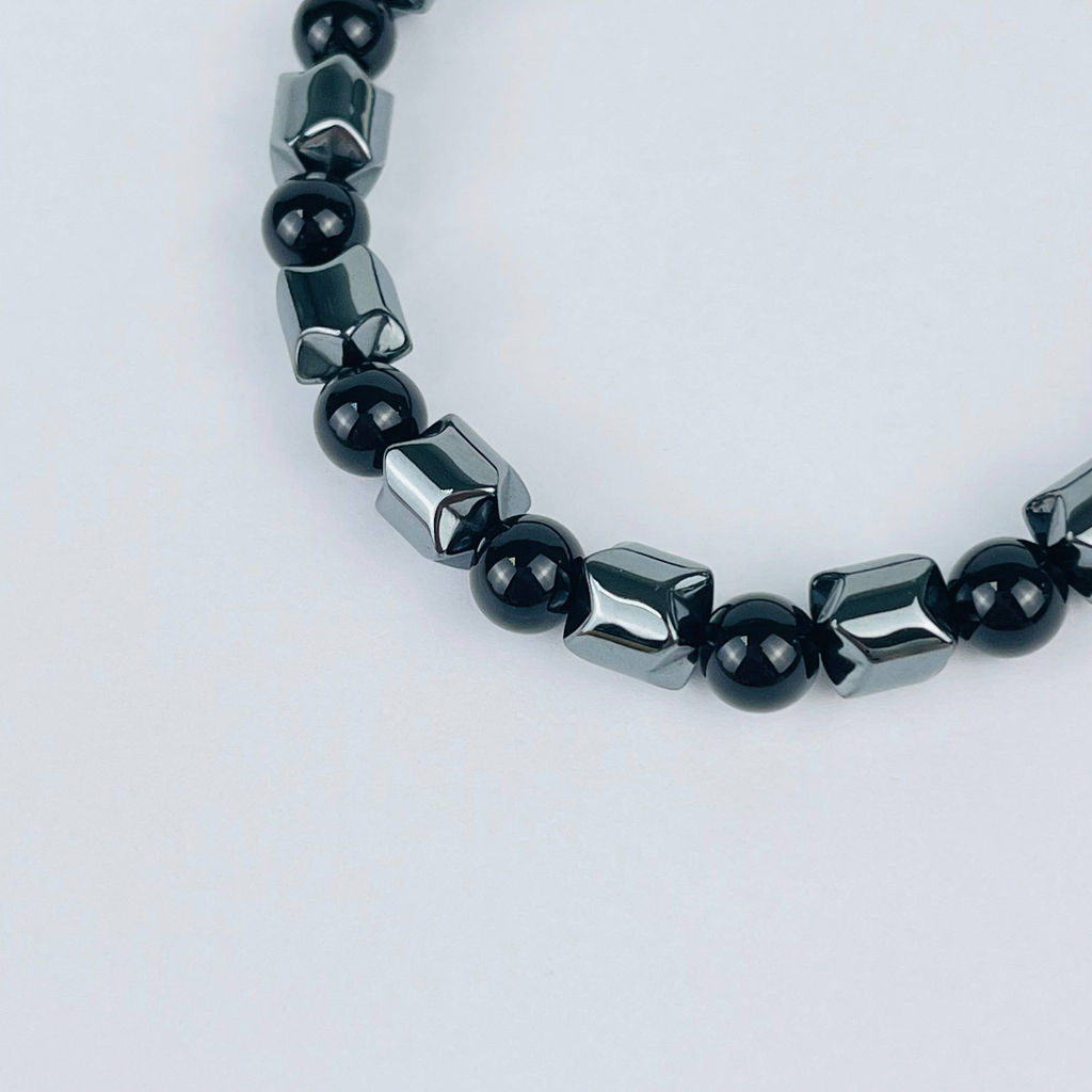 Браслет из Агата и Гематита 20 см