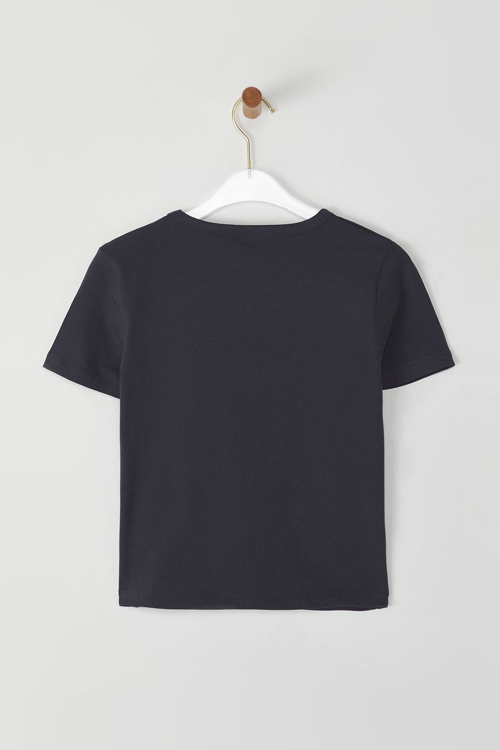 TRENDYOLMILLA Antrasit Fitted/Vucuda Oturan Nak?sl? Orme T-Shirt TWOSS25TS00082  фото 8