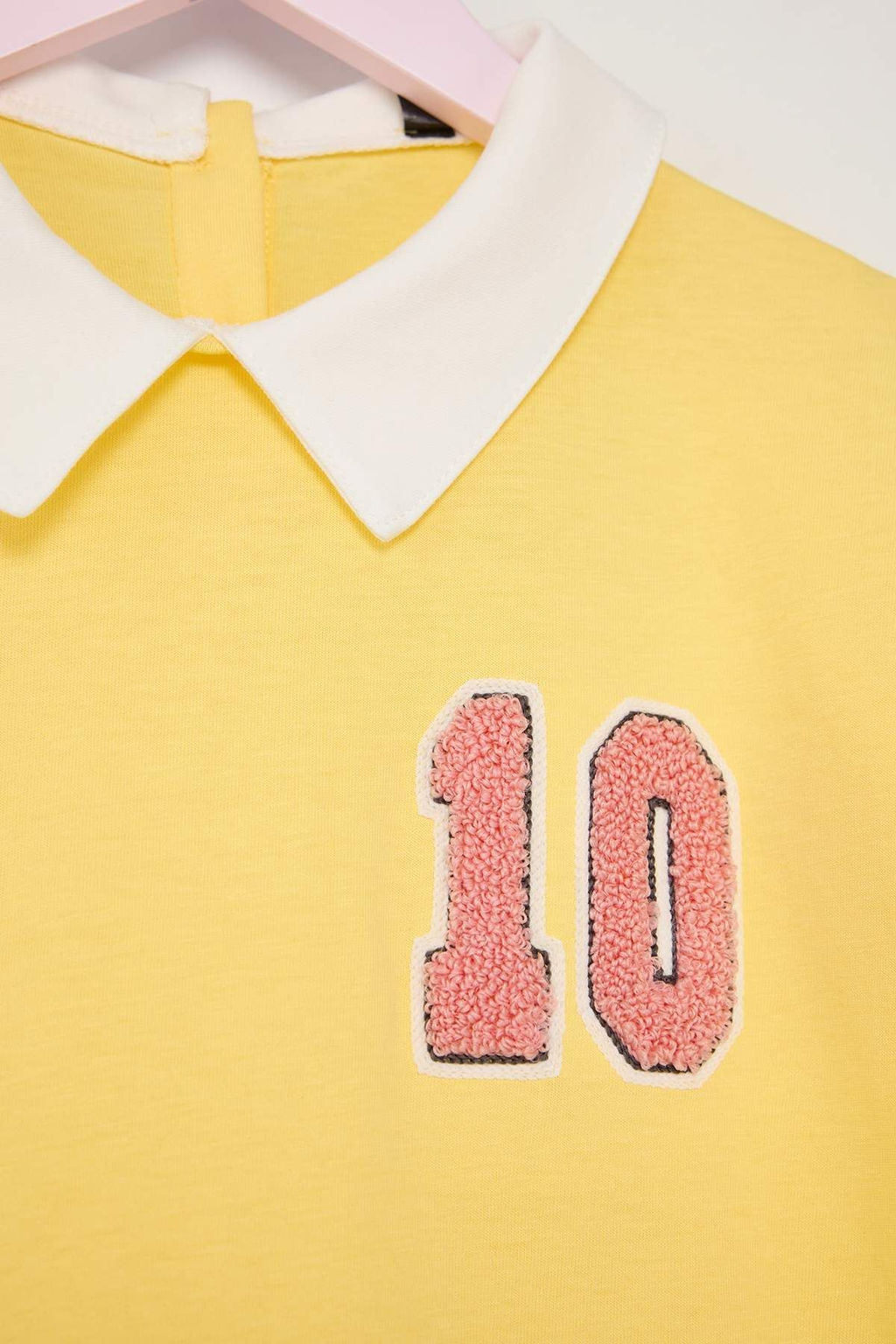 K?rm?z? K?z Cocuk %100 Pamuk Nak?sl? Gomlek Yaka K?sa Kol K?sa Orme Elbise TKDSS25EL00090 - Trendyolmilla фото 7