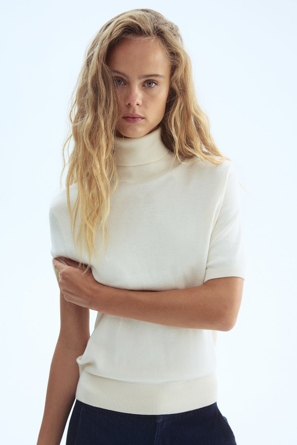 Top de cuello alto en punto fino - H&m фото 3