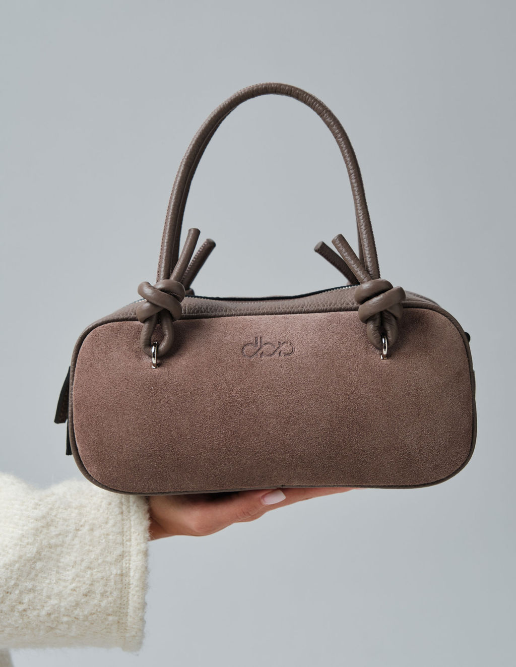 Замшевая сумка Curl DBR 31363 капучино  фото 5