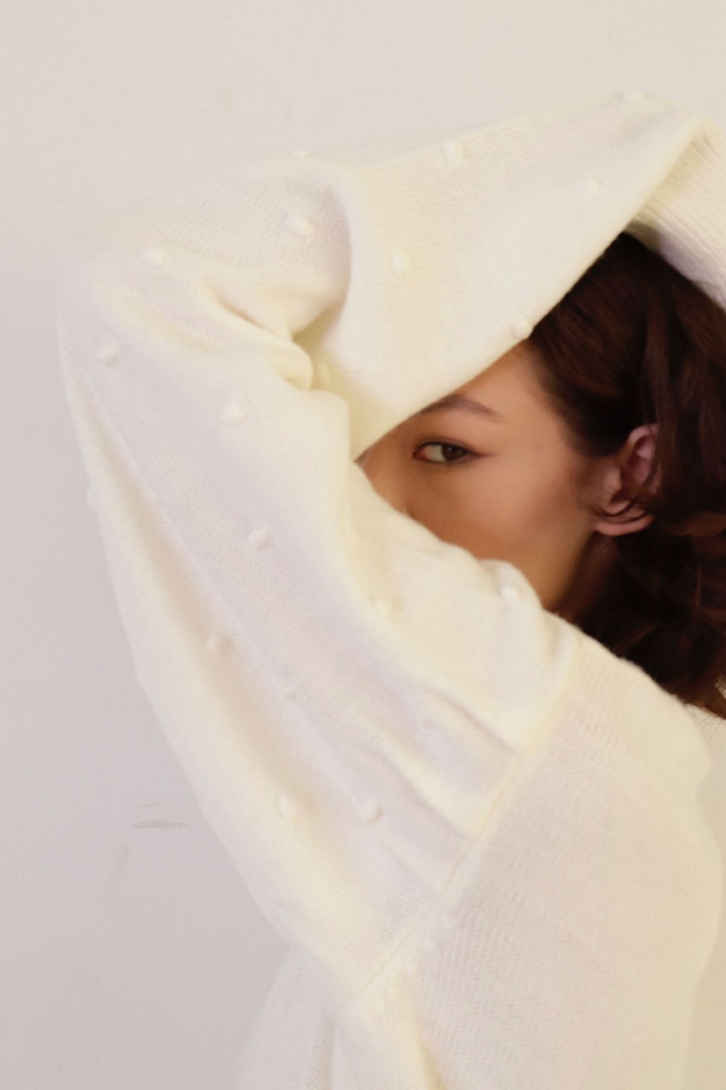 10670 Джемпер-туника с объёмными рукавами белый - Martichelli фото 19