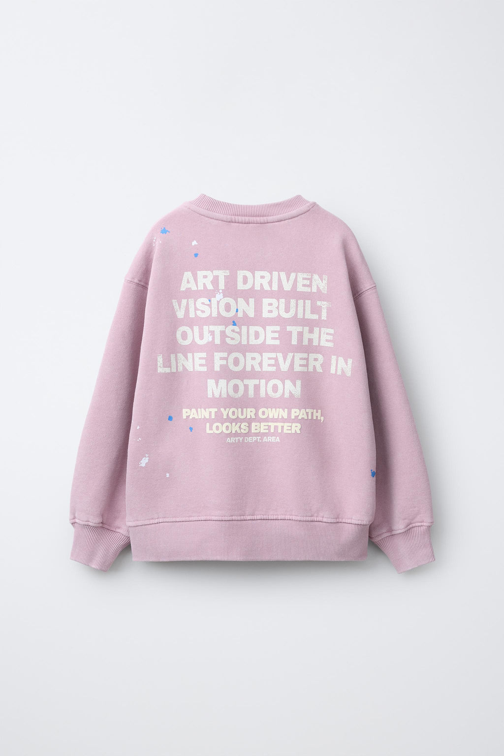 SUDADERA EFECTO LAVADO TEXTO / Rosa pastel - Zara фото 3