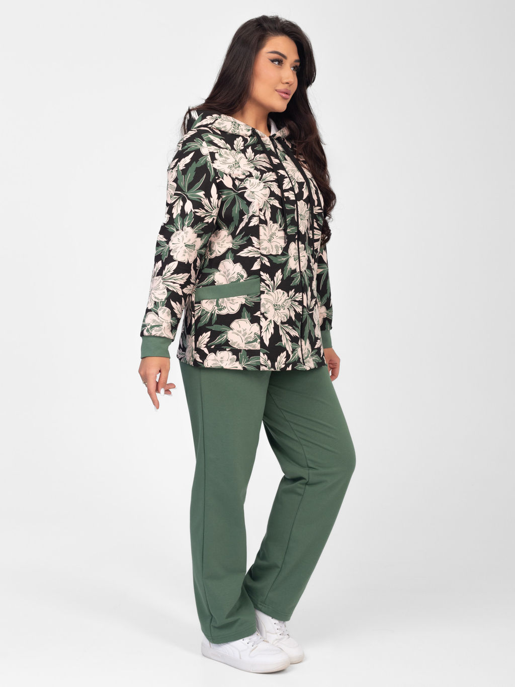 Костюм женский футер с лайкрой "ДОРИС" ОЛИВА