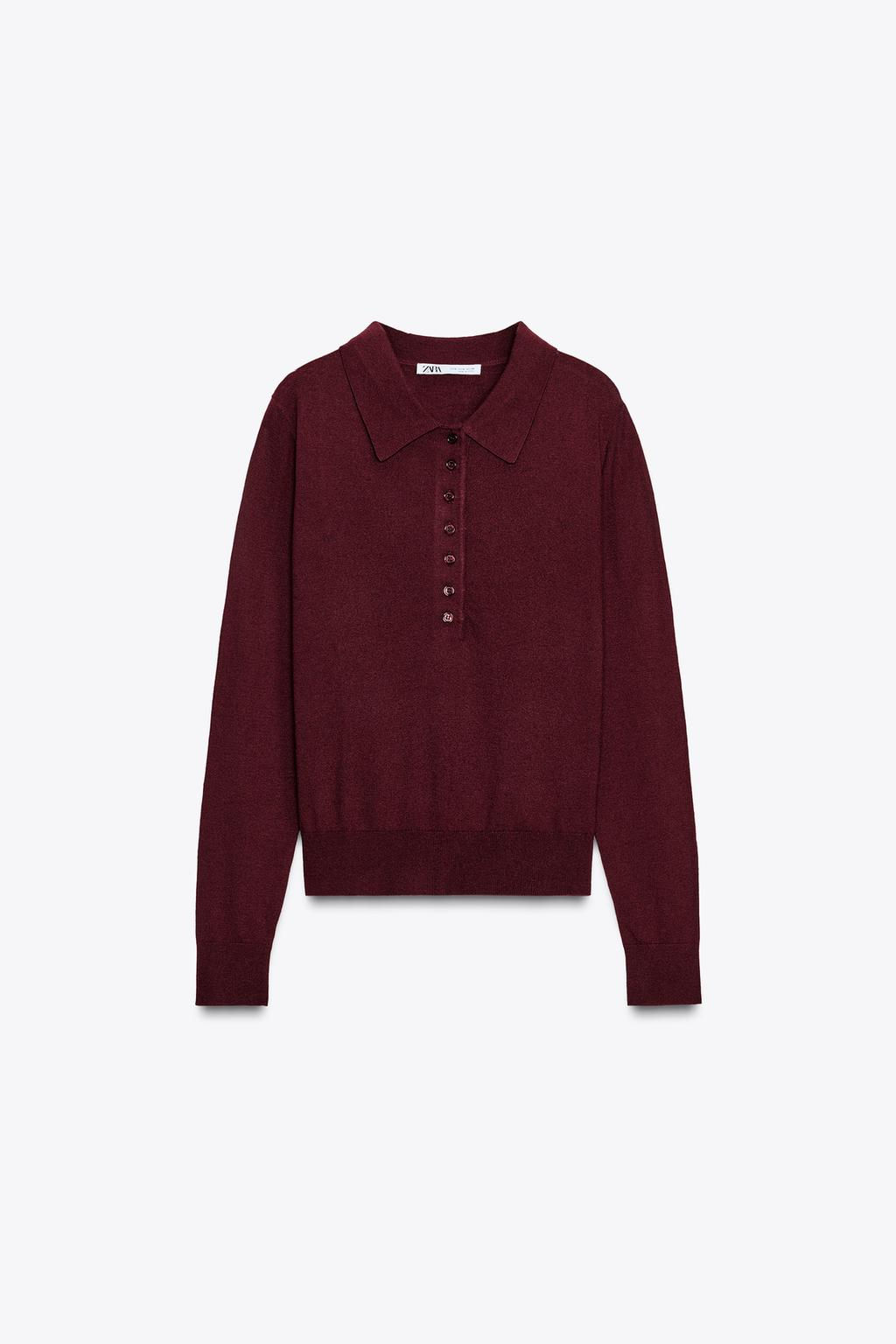 PLAIN KNIT POLO SHIRT - Zara фото 22