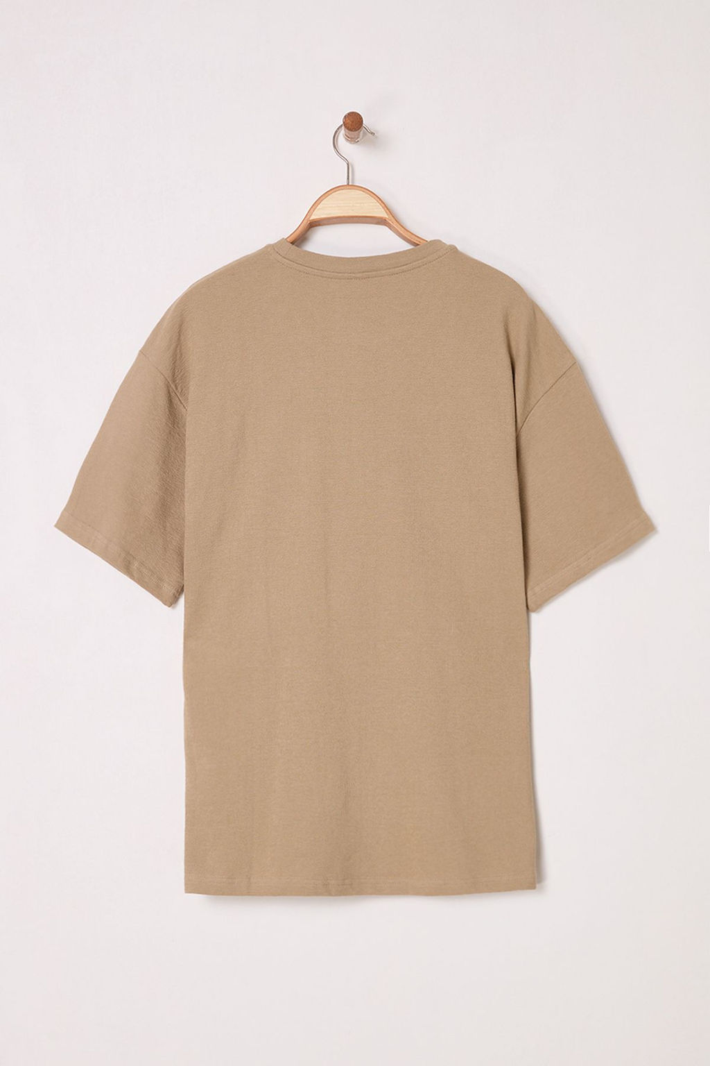 TRENDYOL MAN Vizon Oversize/Genis Kesim Cepli Dokulu Kal?n T-Shirt TMNSS25TS00079 - Trendyolmilla фото 3