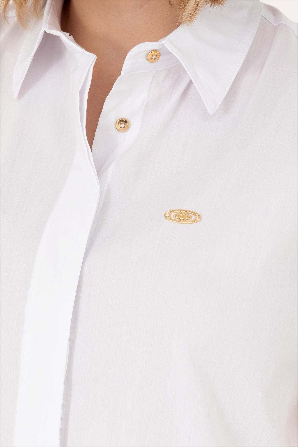Женская белая рубашка с коротким рукавом - U.s. polo assn фото 7