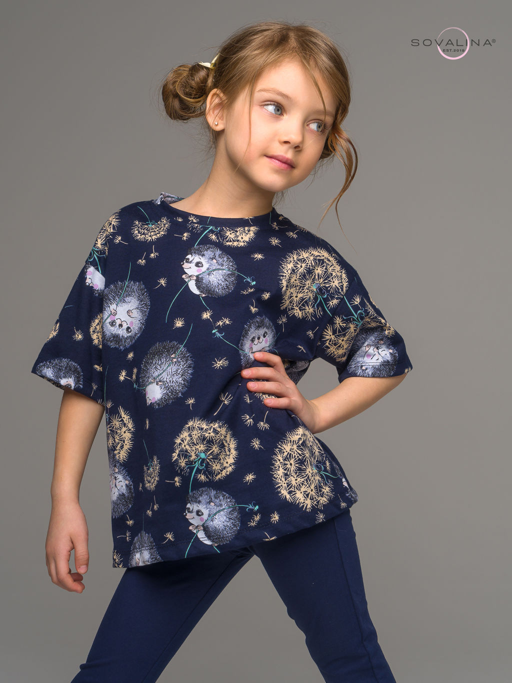 Костюм Мун ежик с одуванчиком-индиго - Sovalina фото 12
