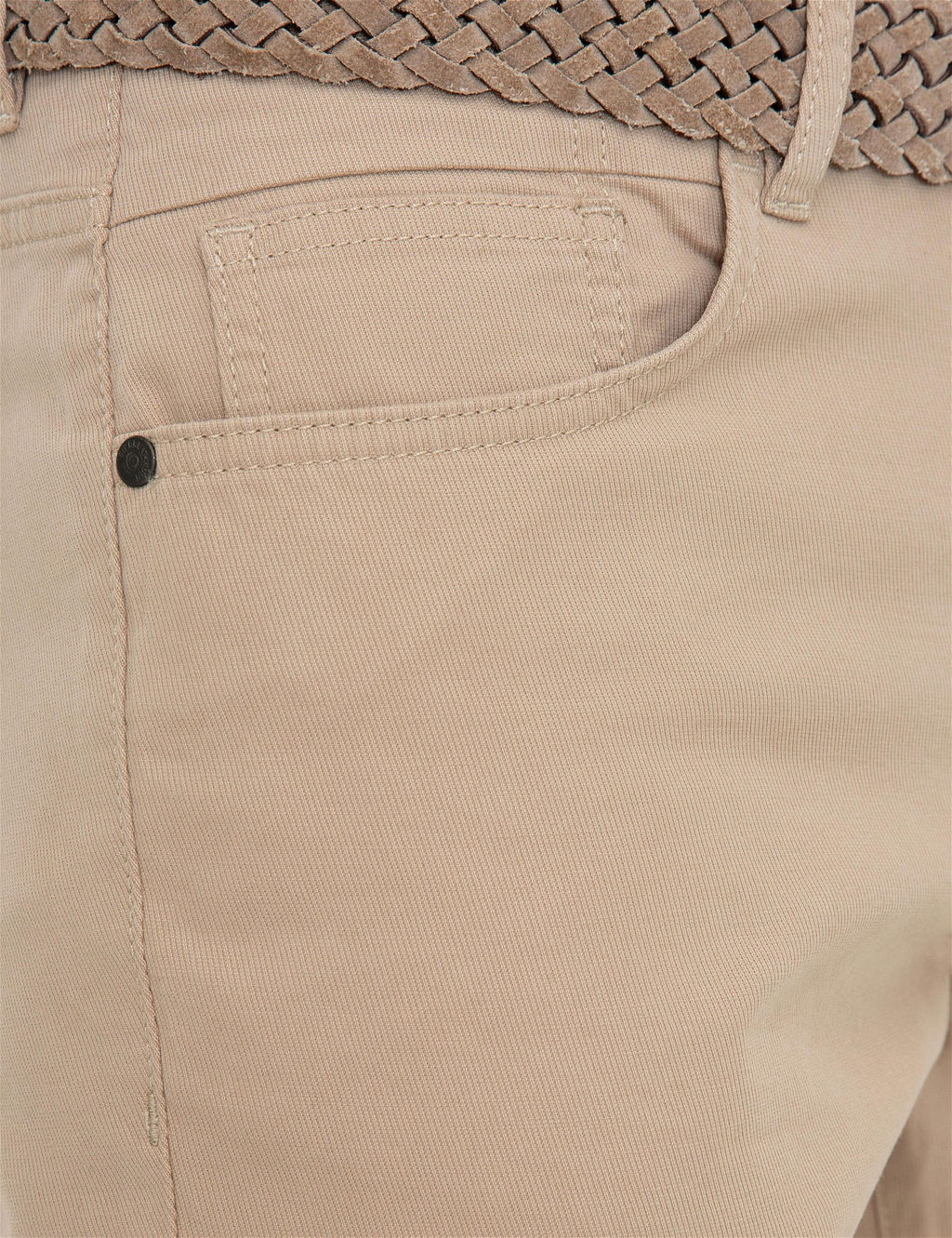 Bej Slim Fit Kanvas Pantolon