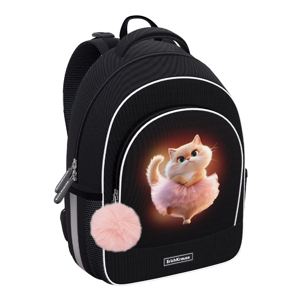 Цена за 1 шт. Ученический рюкзак с грудной перемычкой ErichKrause ErgoLine® 15L Prima Cat