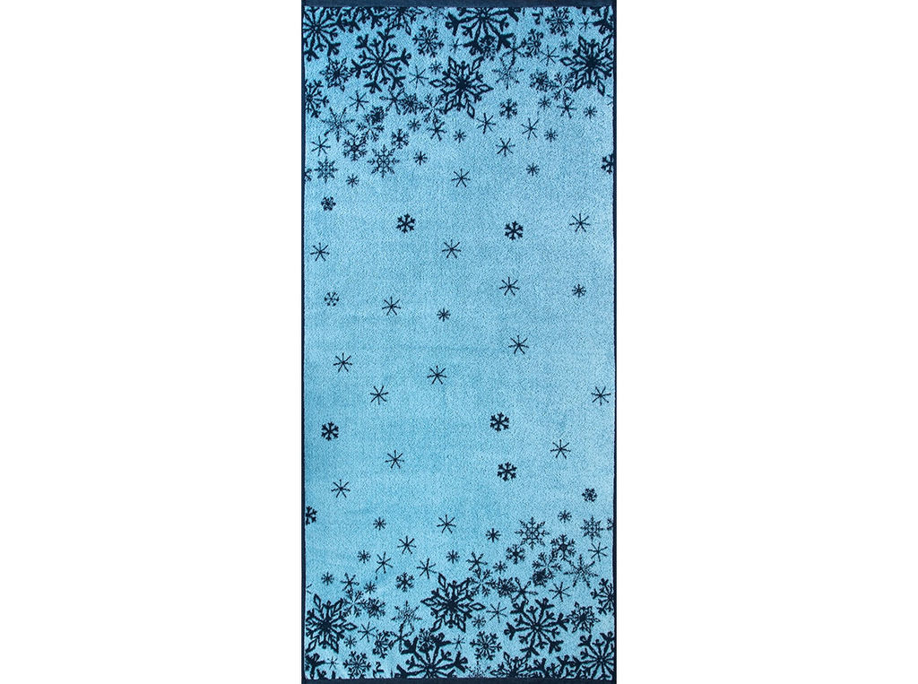 Полотенце махровое 6с102.411ж1 Снежинки-арт(джинс) 67х150см