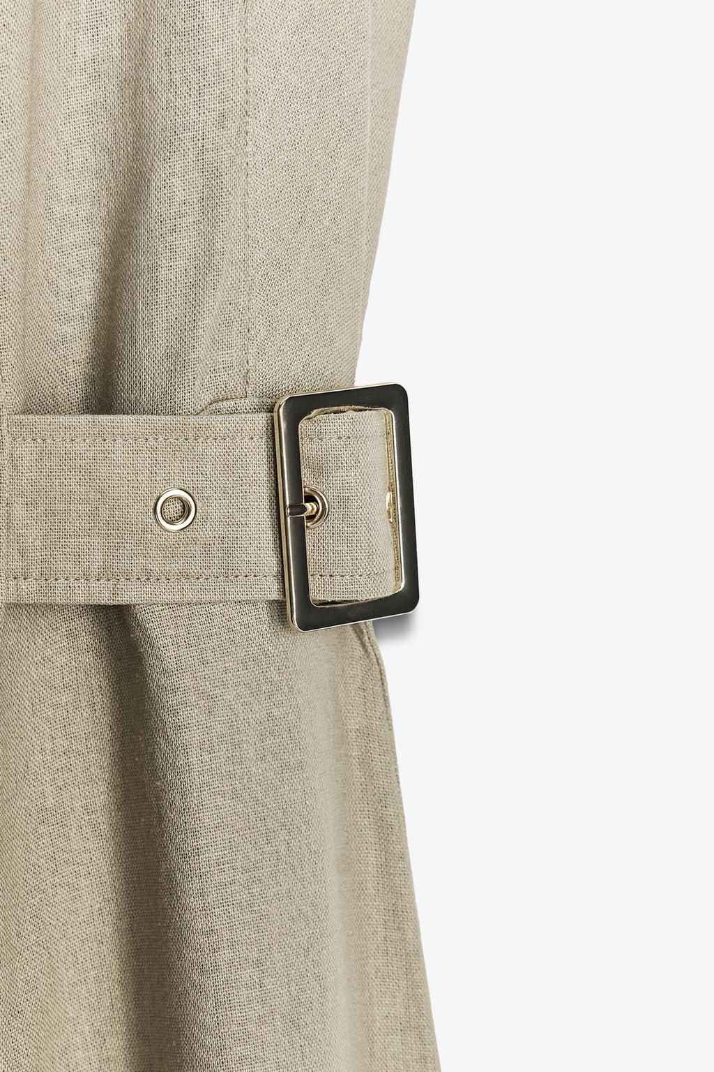 LINEN BLEND MIDI DRESS - Zara фото 15