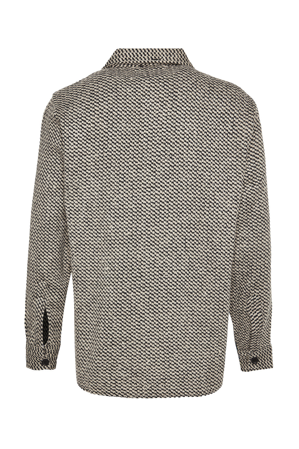 TRENDYOL MAN Siyah Unisex Regular Fit Diagonel Desenli Dokulu Kal?n K?sl?k Gomlek Ceket TMNAW24GO00070 - Trendyolmilla фото 9
