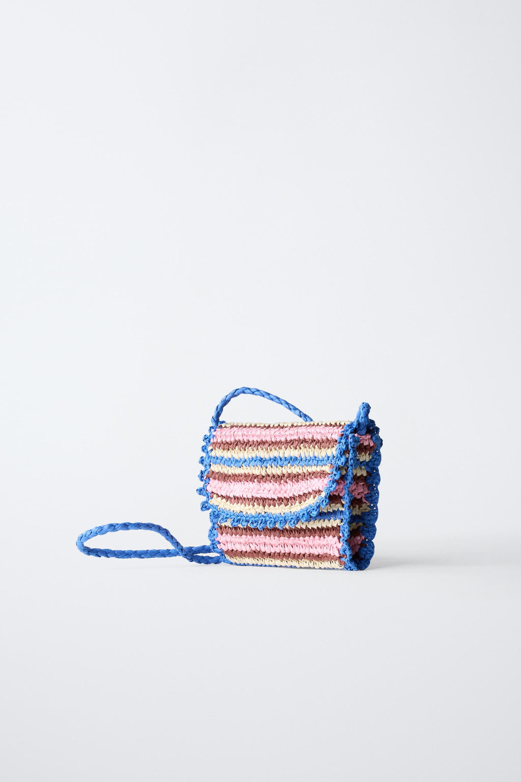 RAFFIA-EFFECT CROSSBODY BAG