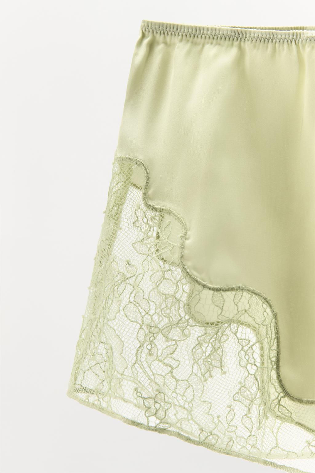 LACY SATIN SHORTS - Zara фото 8