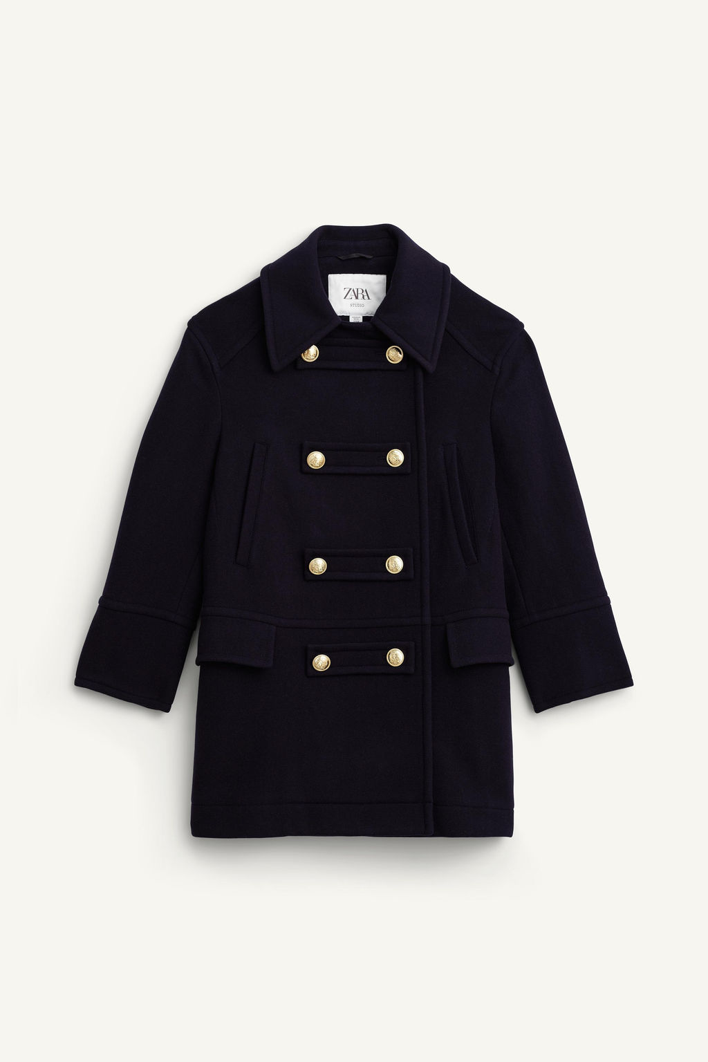 LIMITED EDITION WOOL BLEND DOUBLE-BREASTED COAT - Zara фото 7