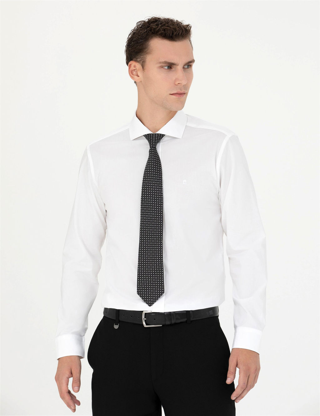 Beyaz Slim Fit Uzun Kollu G_mlek