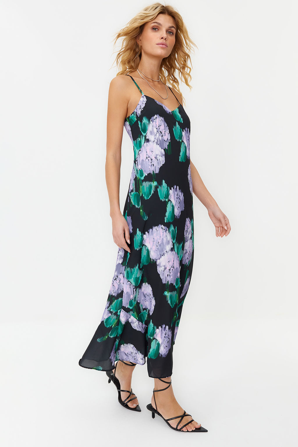 TRENDYOLMILLA Pembe Degrade A Kesim Maxi Dokuma Elbise TWOSS23EL02416  фото 3