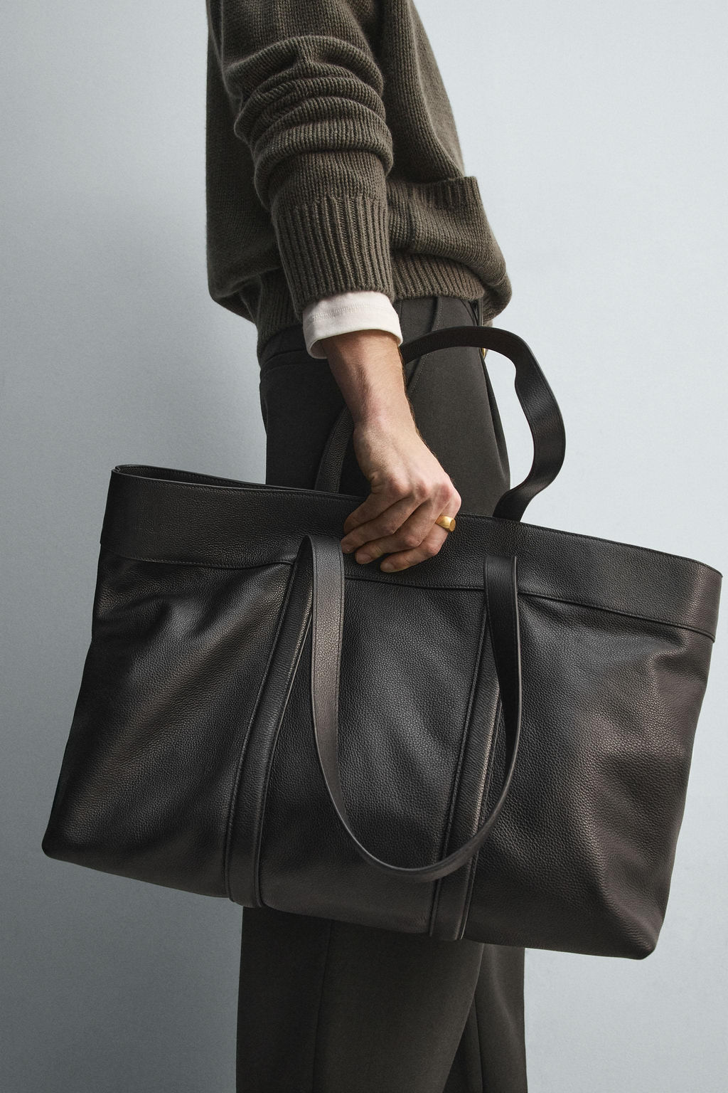 LIMITED EDITION LEATHER TOTE BAG - Zara фото 2