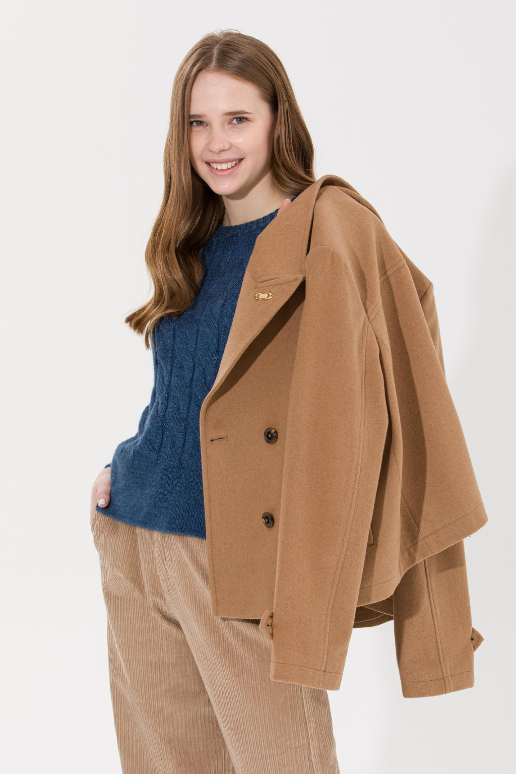 U. S. Polo Assn Женский синий свитер с круглым вырезом - U.s. polo assn фото 3