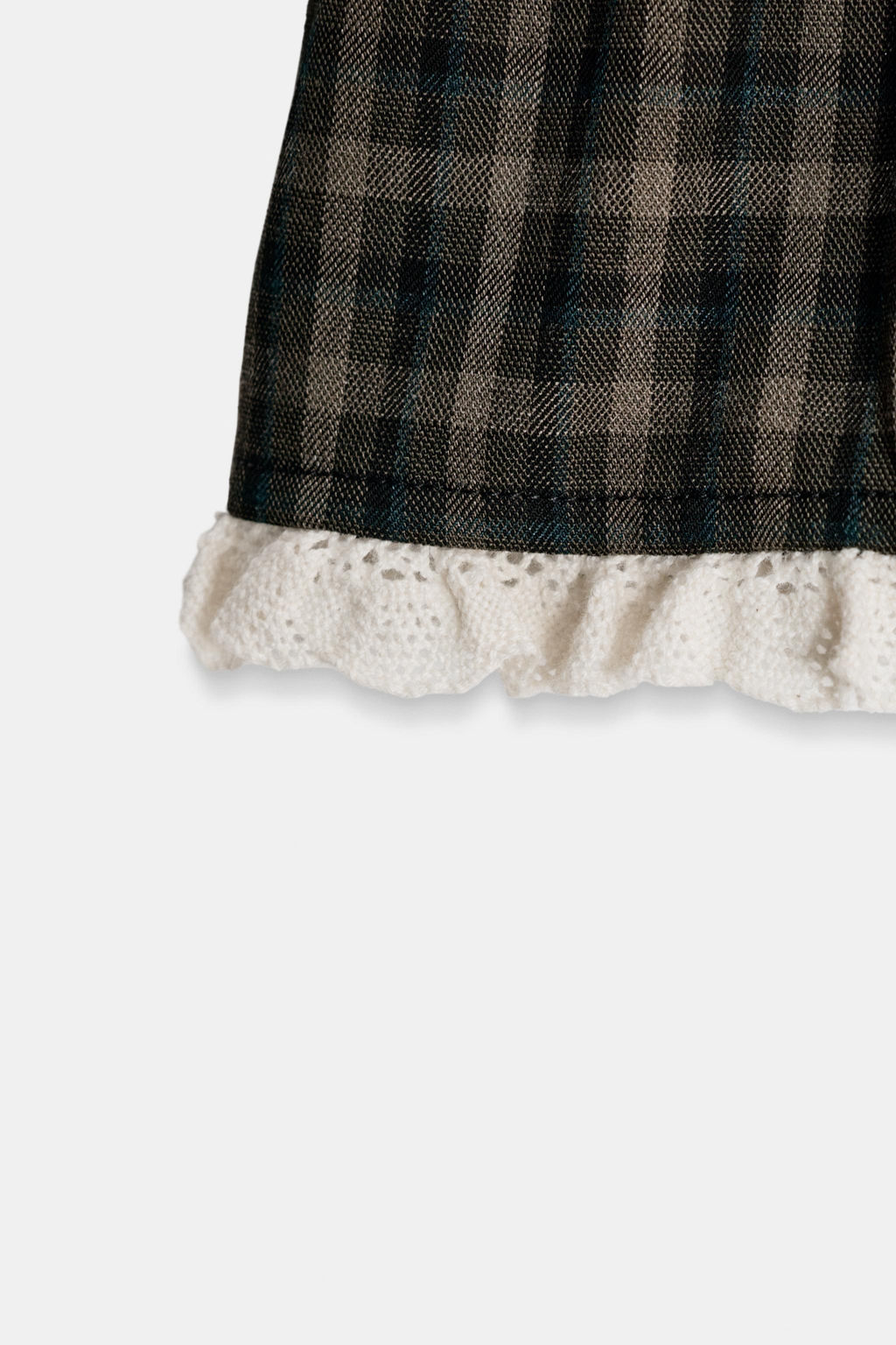 CHECK LACE MINI SKIRT - Zara фото 8