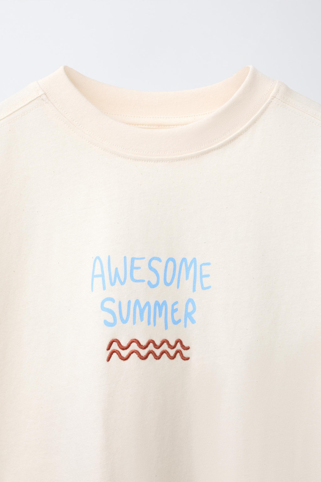 CAMISETA ESTAMPADA TEXTO / Crudo - Zara фото 4
