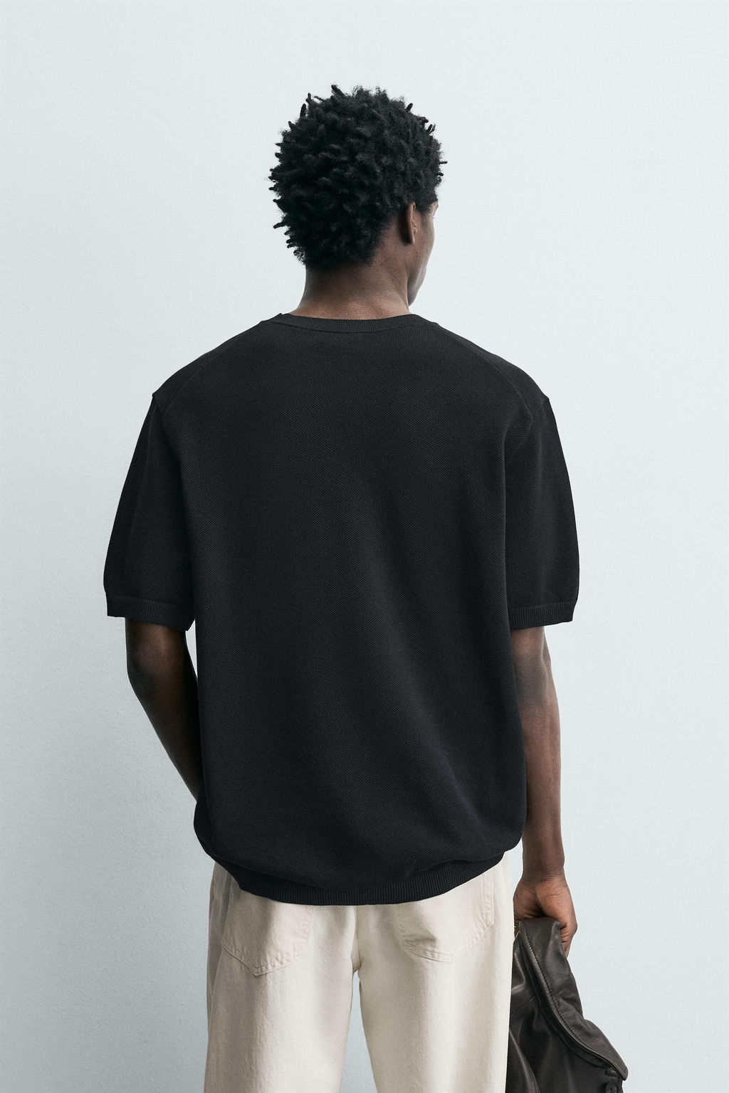 CAMISETA PUNTO RELAXED FIT / Marino