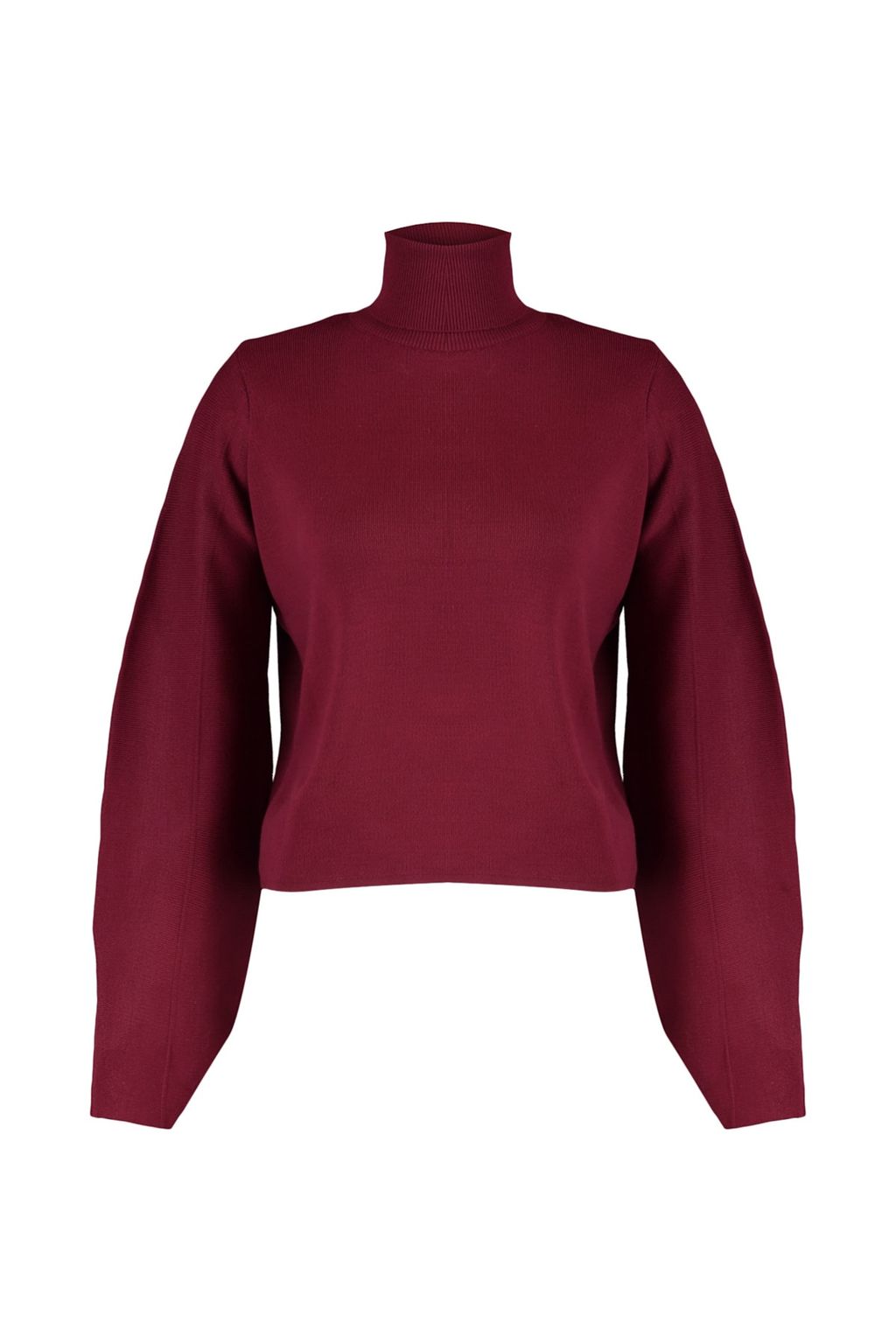 Bordo Basic Bal?kc? Yaka Triko Kazak TWOAW21KZ0485