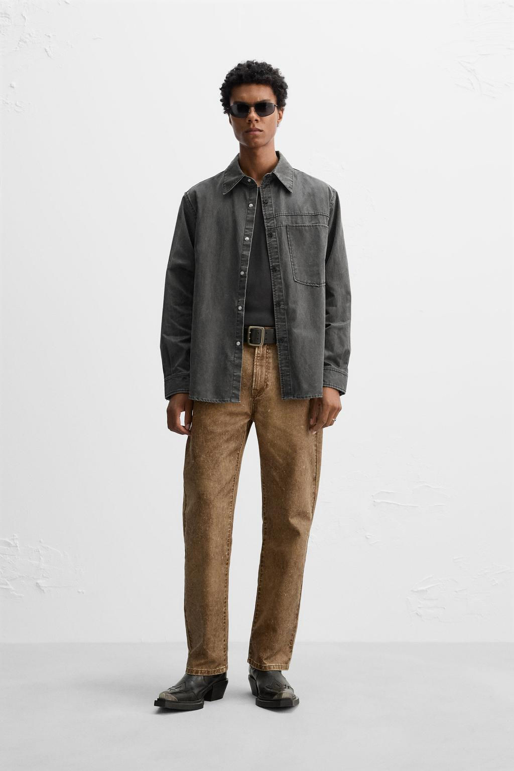 WAXED OVERSHIRT - LIMITED EDITION - Zara фото 3