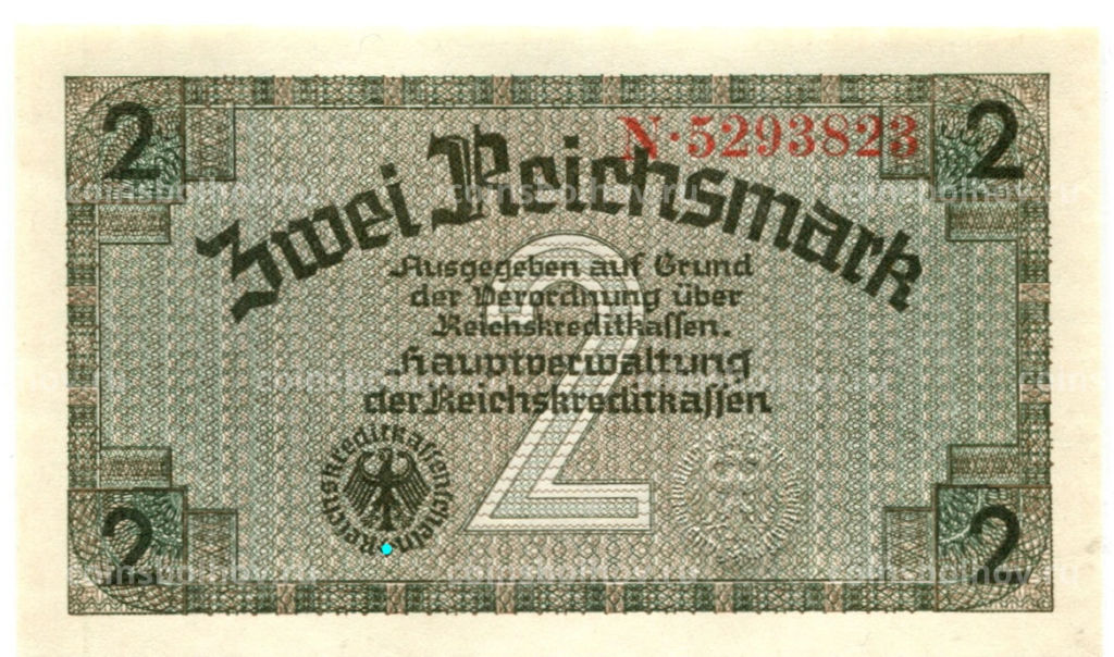 2 рейхсмарки 1940 года Германия (Для оккупированных территорий)