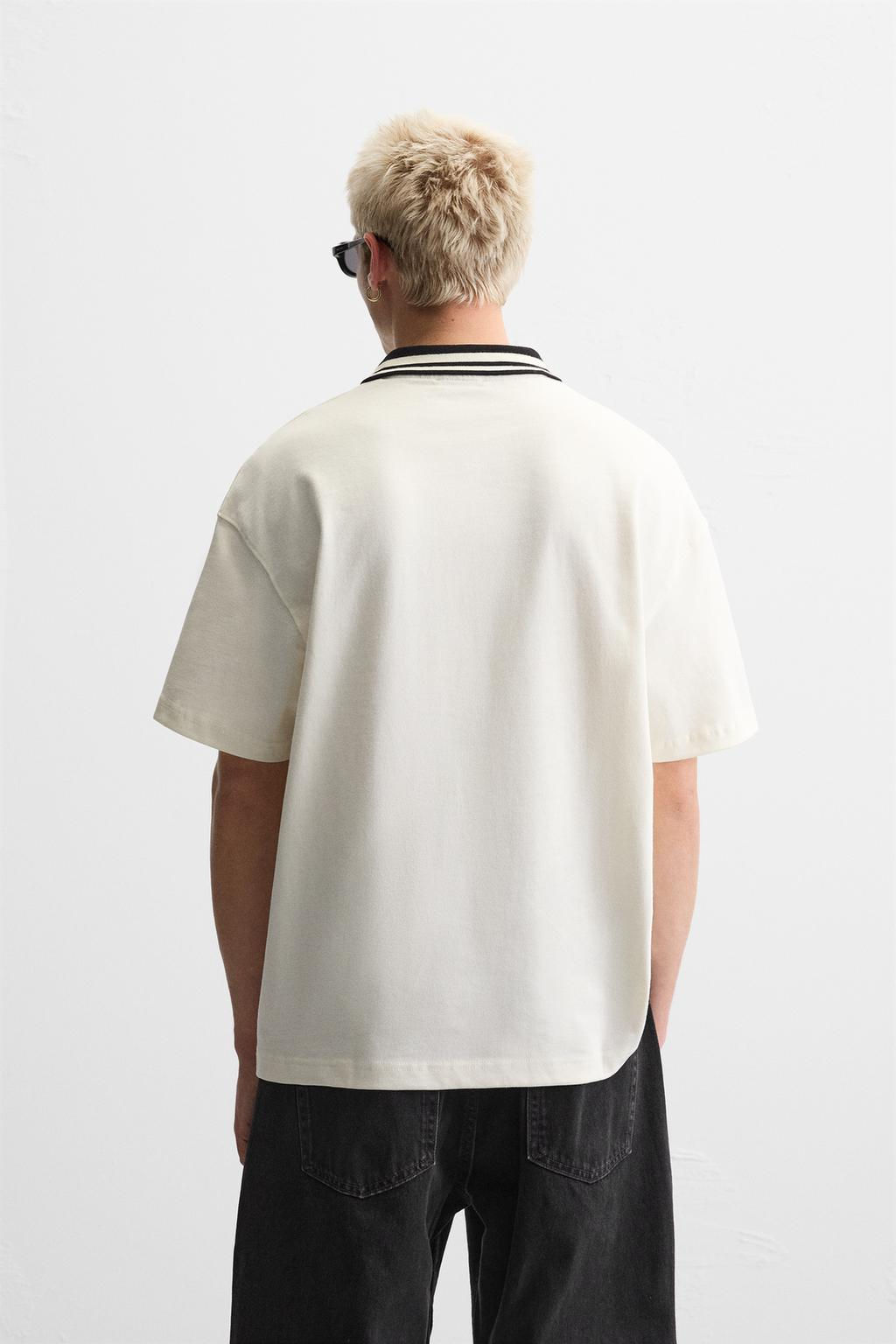 RETRO RUGBY TEXTURED POLO SHIRT - Zara фото 3