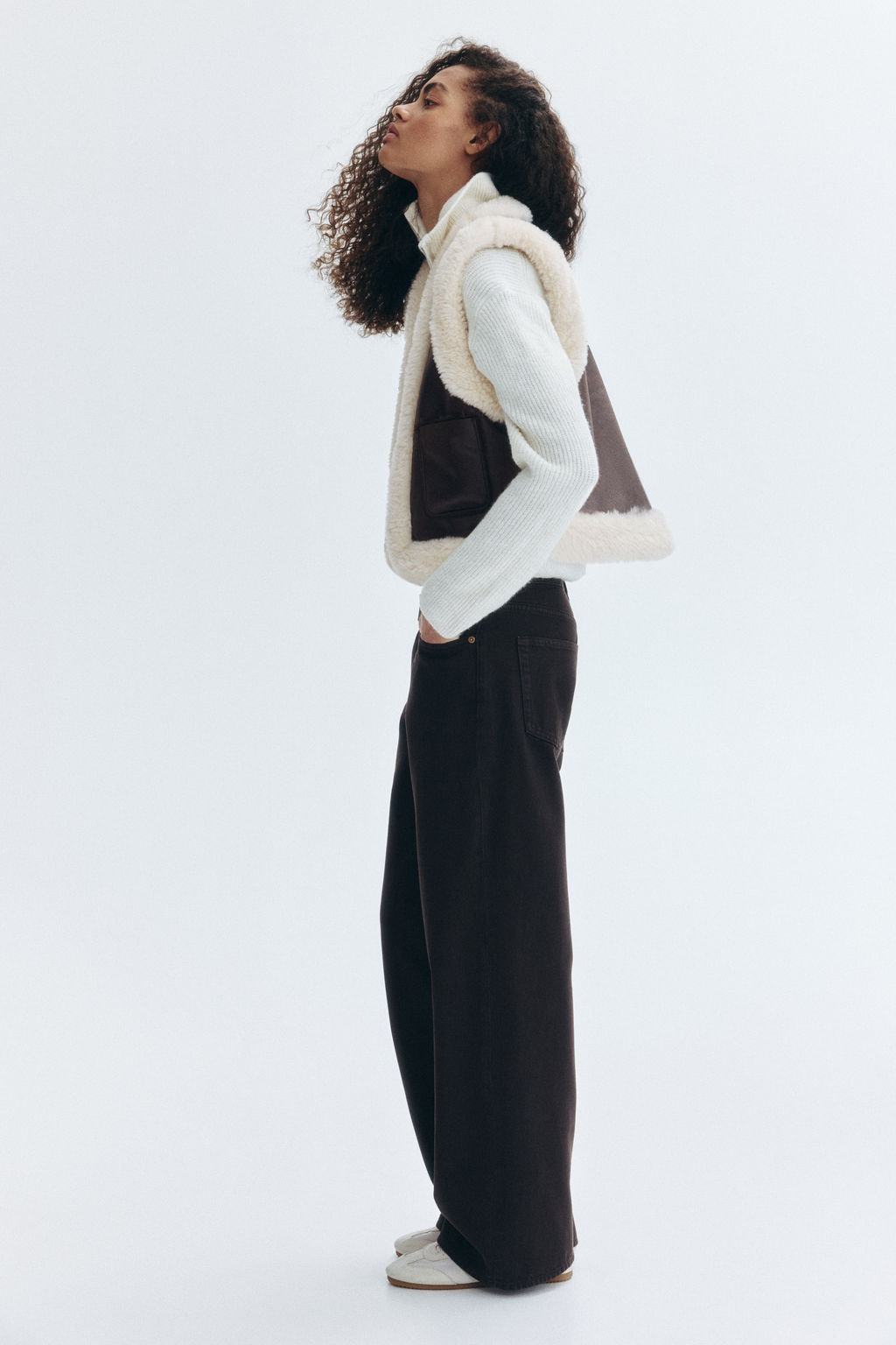 Chaleco con ribetes efecto pelo - H&m фото 5