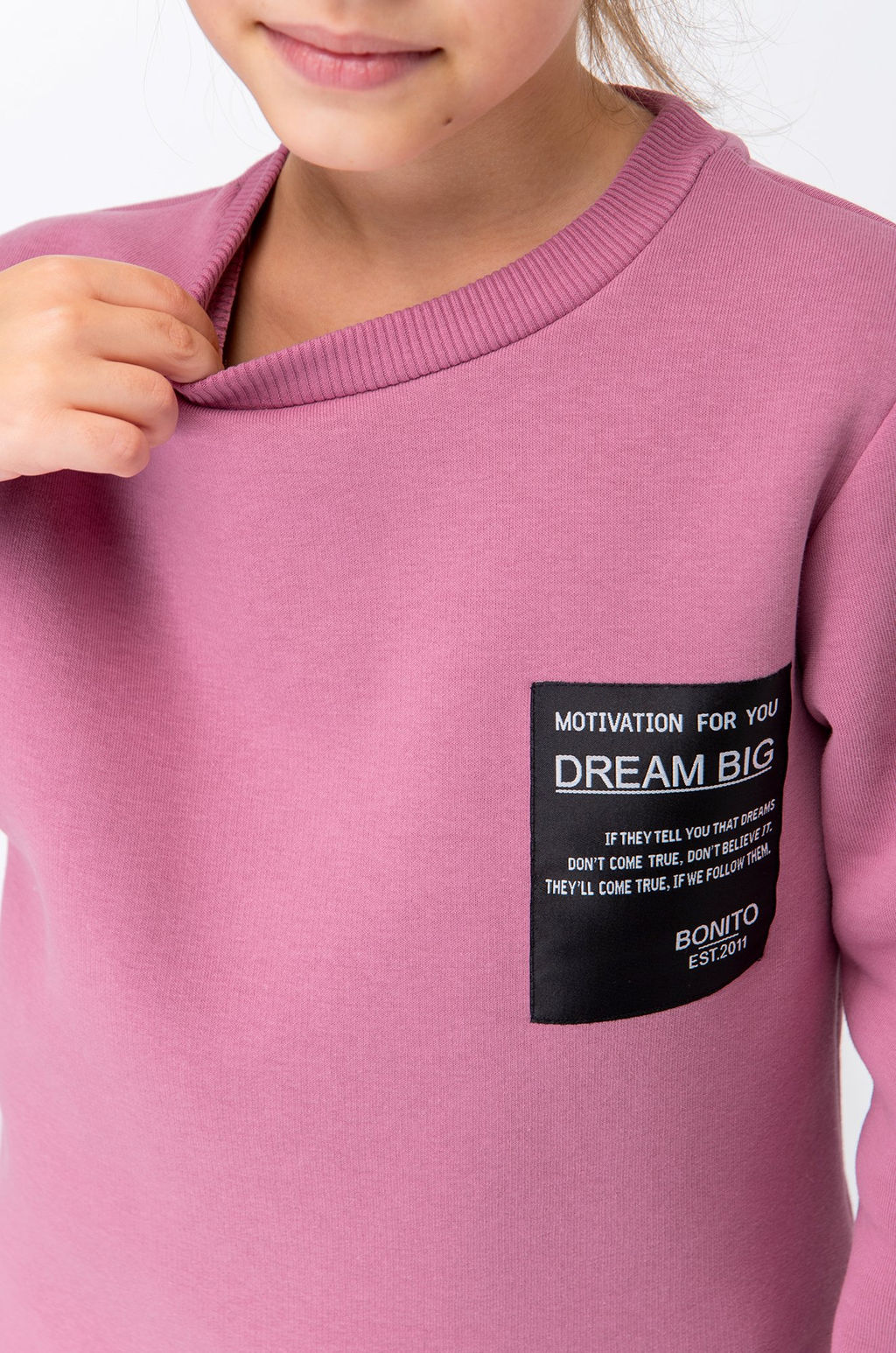 Теплый костюм для девочки из футера с начесом Bonito  фото 40