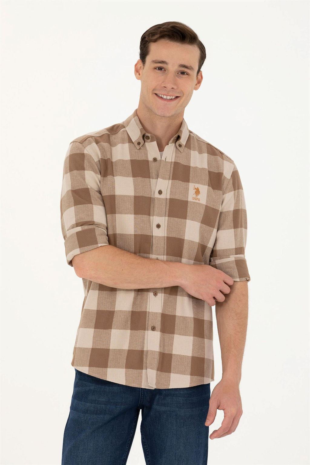 Мужская рубашка Lumberjack кокосового цвета - U.s. polo assn фото 3