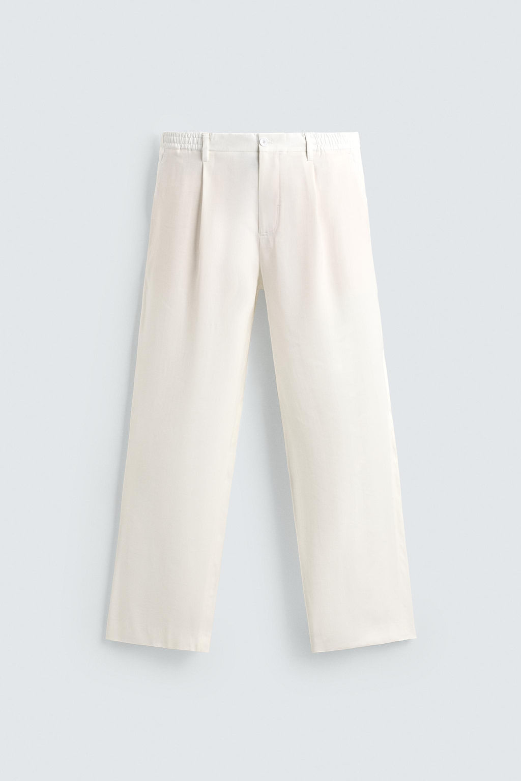 PANTAL?N RELAXED FIT PLIEGUES / Blanco - Zara фото 6