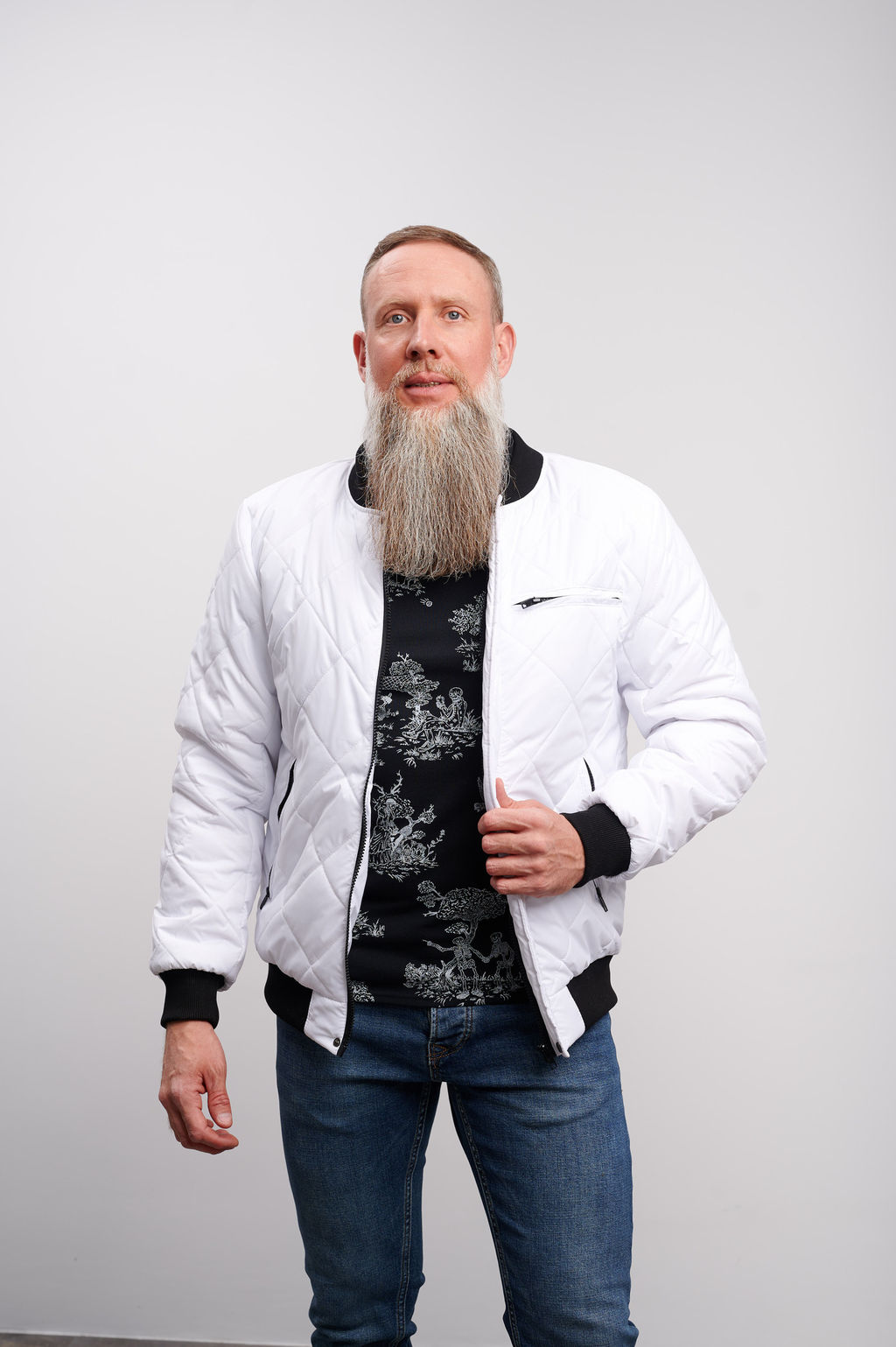 Бомбер мужской "Локс" белый