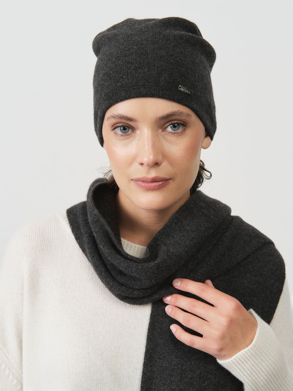 Шарф из кашемира 03034 графит