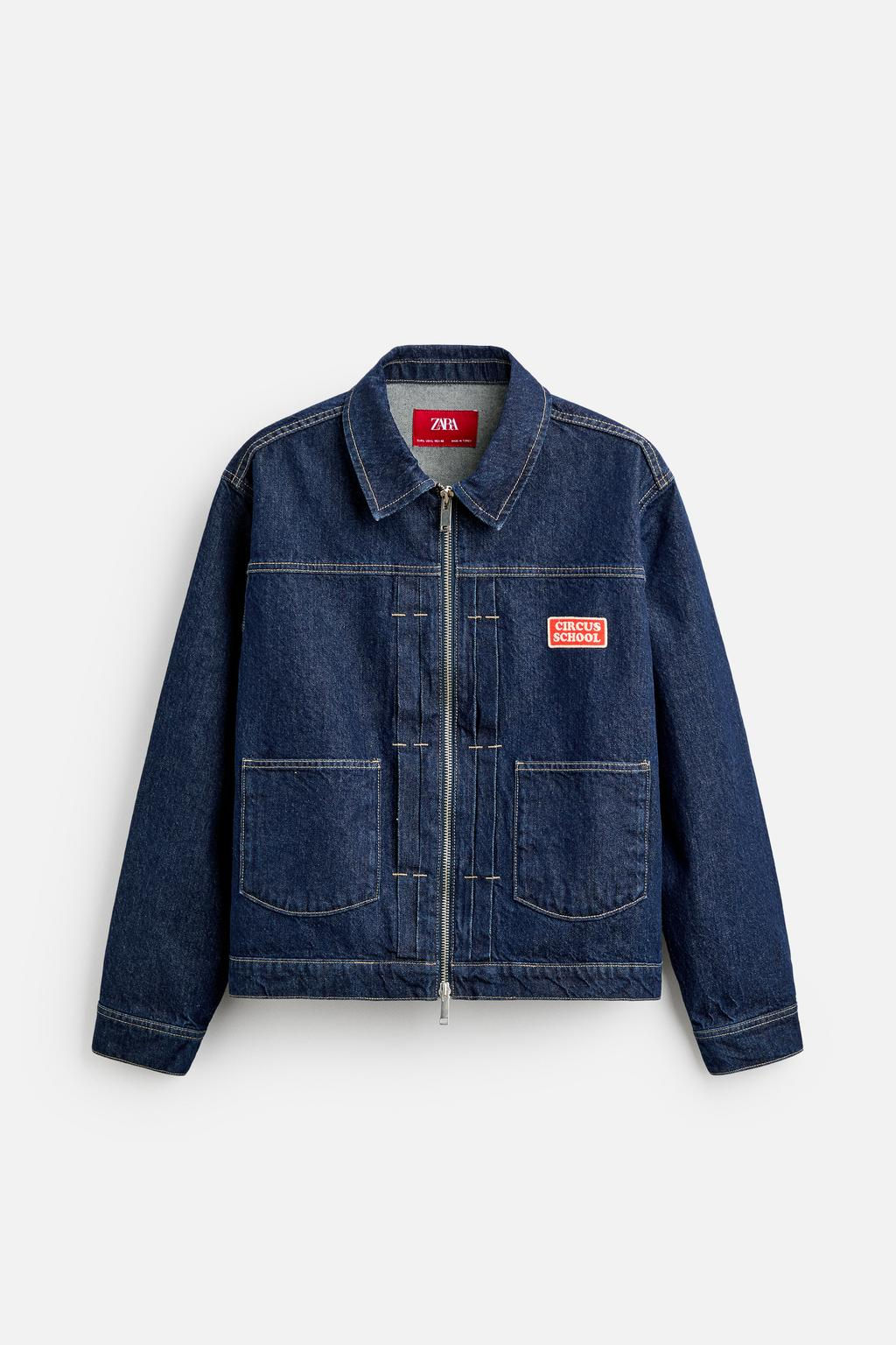 PLEATED DENIM JACKET X HARRY LAMBERT - Zara фото 6