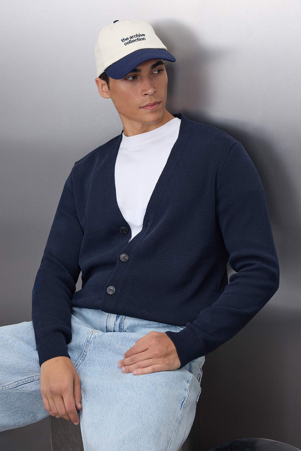 TRENDYOL MAN Vizon Slim Fit Pamuklu V Yaka Dugmeli H?rka TMNAW21HI0274 - Trendyolmilla фото 21