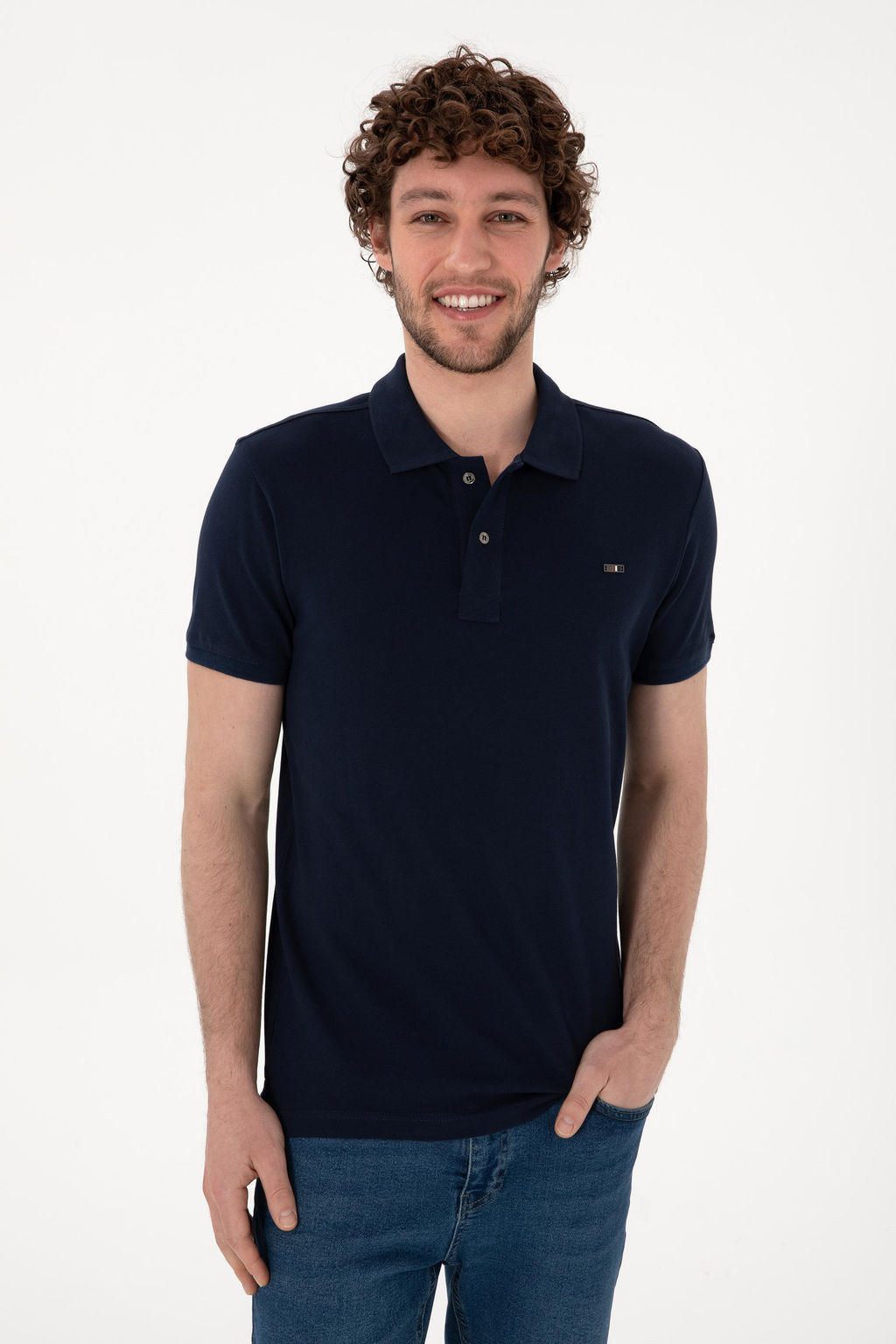 Erkek Slim Fit Polo Yaka Lacivert Basic Ti__rt Sepette S_rpriz _ndirim - U.s. polo assn фото 3