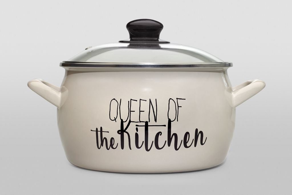 ГЛУБОКАЯ КАСТРЮЛЯ ЭКСКЛЮЗИВ СО СТЕКЛ. КРЫШКОЙ QUEEN OF KITCHEN 5,4 Л (22 СМ)