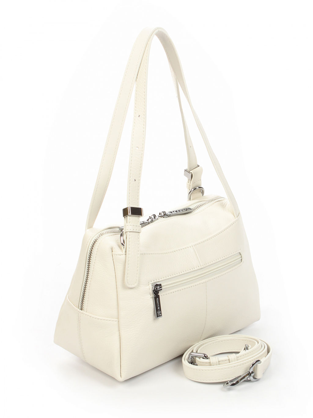 LACCOMA сумка АУ4500-белый натуральная кожа хлопок