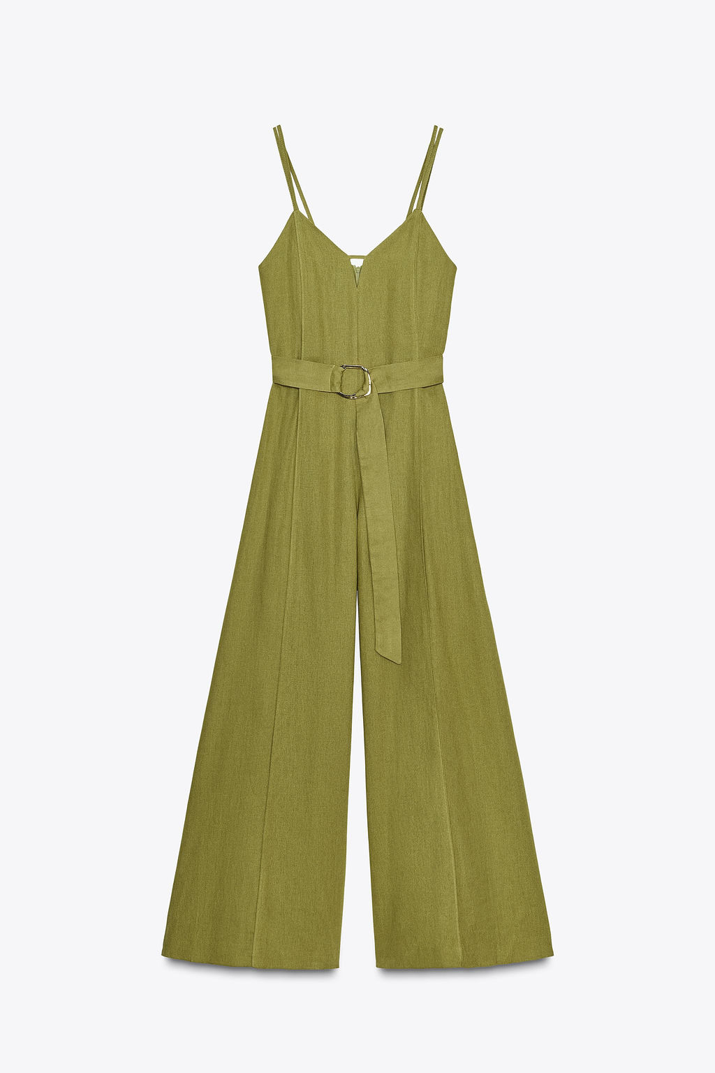 WIDE-LEG STRAPPY LINEN BLEND JUMPSUIT - Zara фото 16