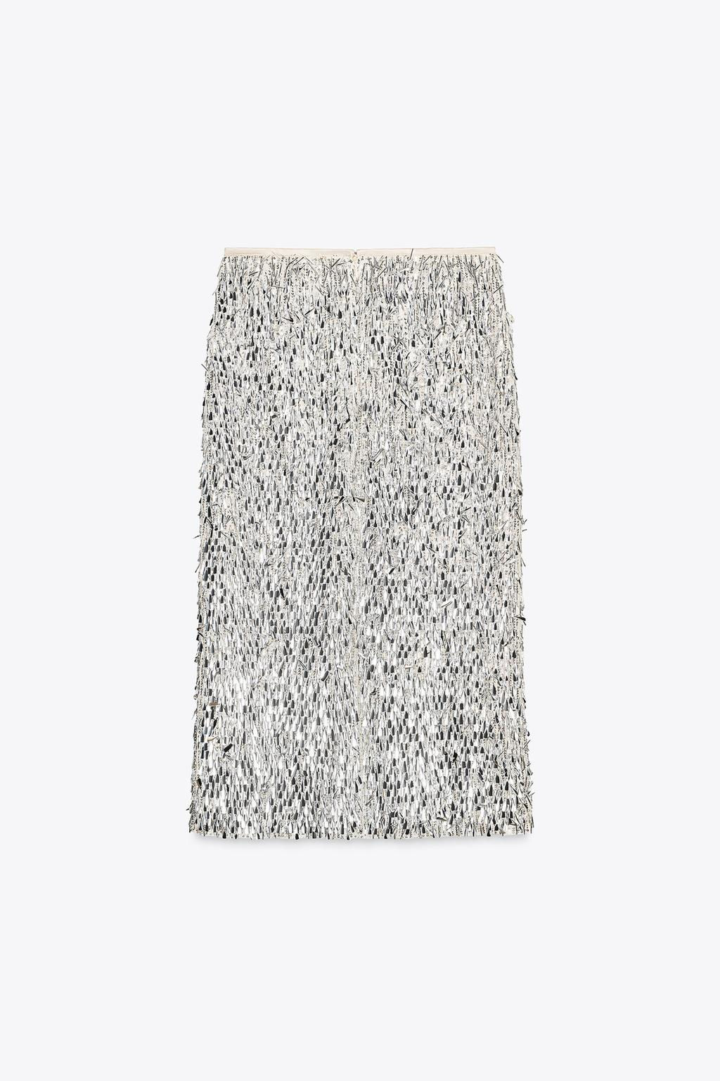 SEQUINNED MIDI SKIRT - Zara фото 7
