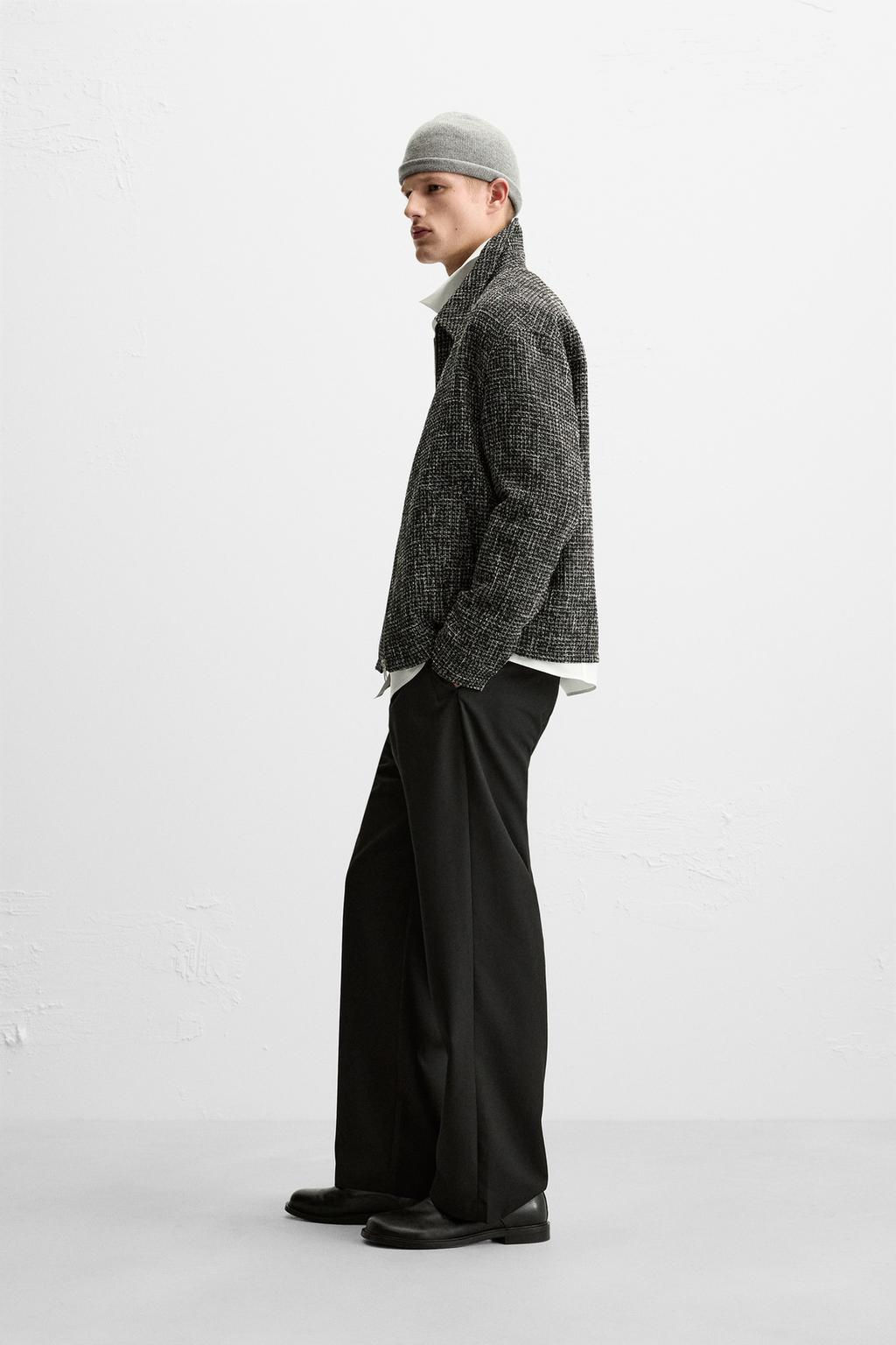 TEXTURED ZIP-UP OVERSHIRT - Zara фото 3