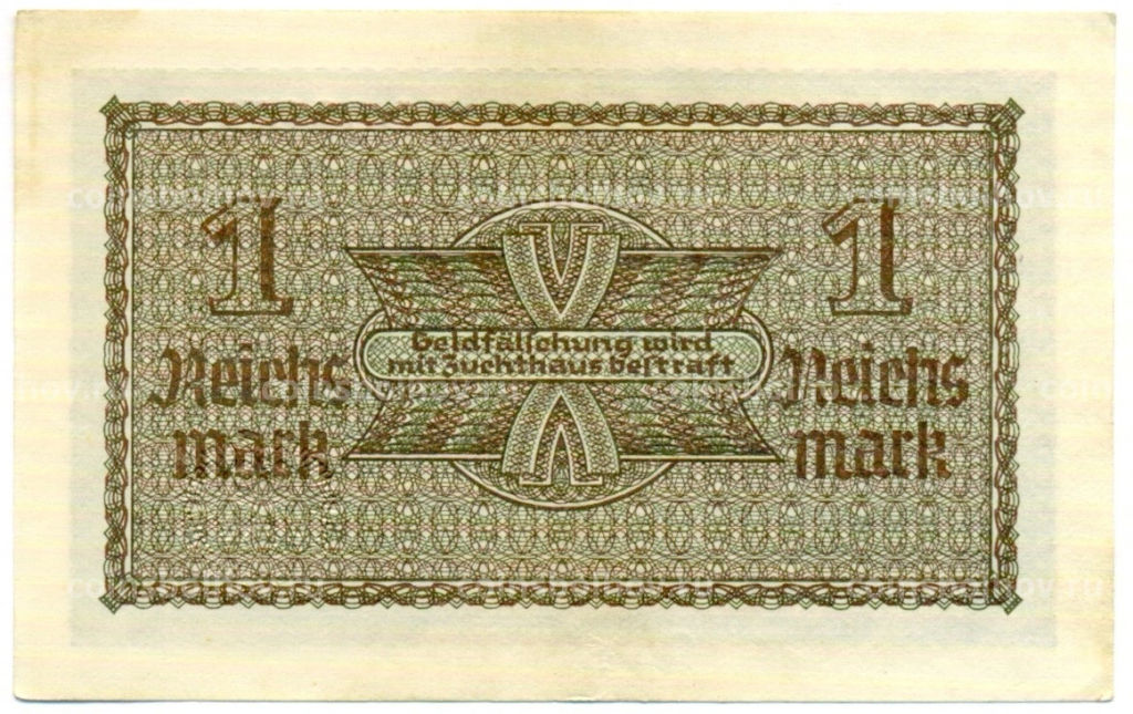 1 рейхсмарка 1939 года Германия (Для оккупированных территорий)