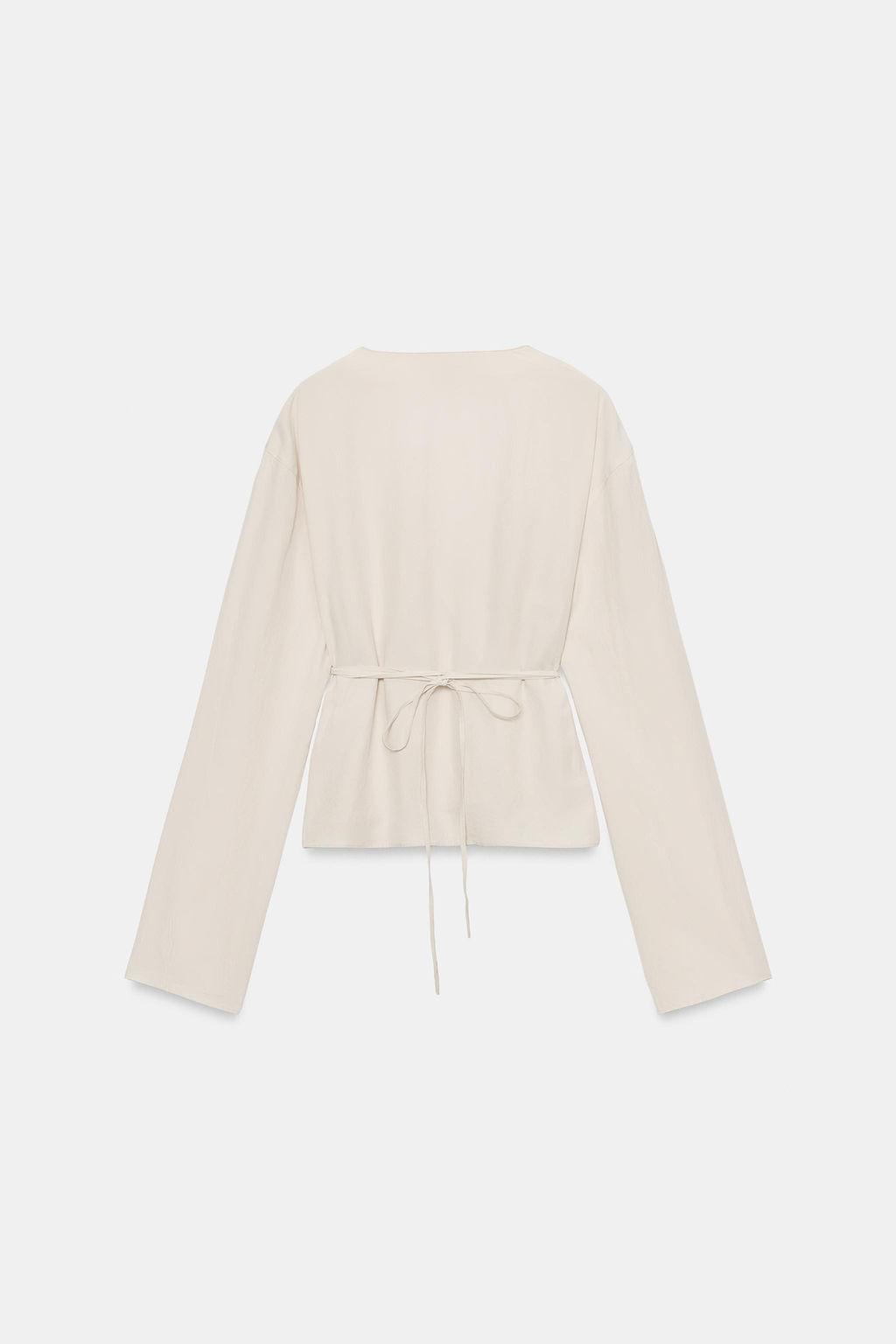 CAMISA KIMONO CRUZADA / Crudo medio - Zara фото 6
