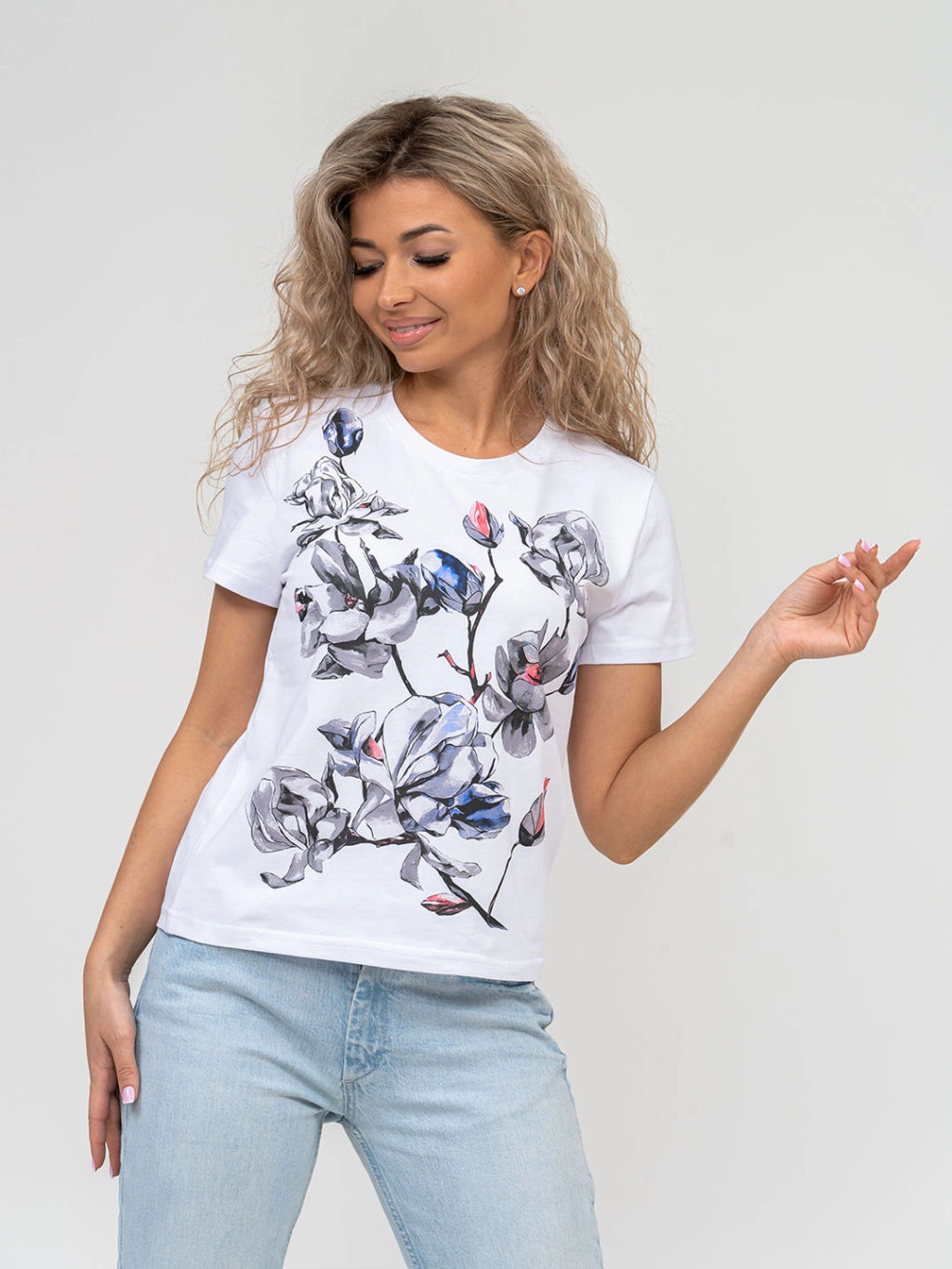 Футболка женская, цвет белый