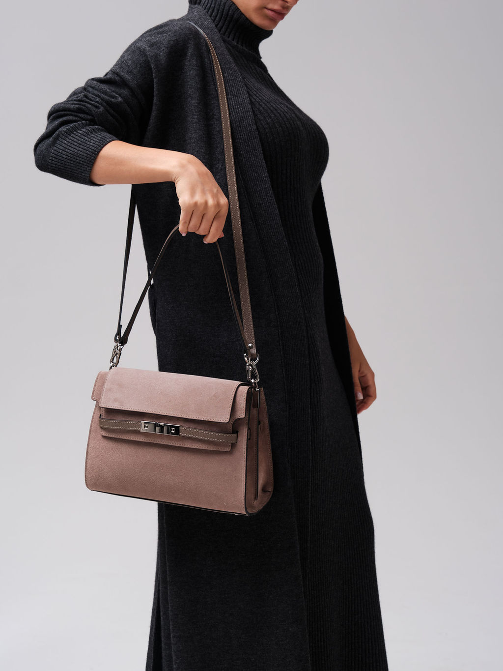 Замшевая сумка Rachel DBR 31361 капучино  фото 7